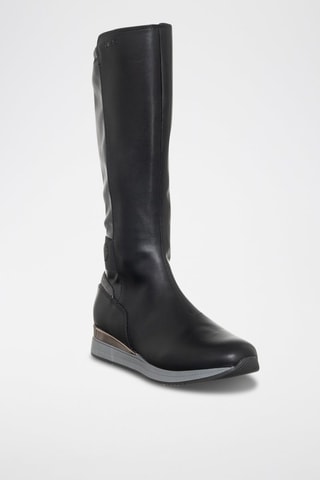 Bottes compensées Connie - Noir, doré et gris