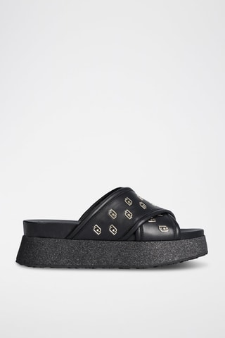 Mules plateformes Frida - Noir
