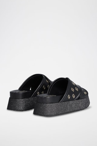 Mules plateformes Frida - Noir