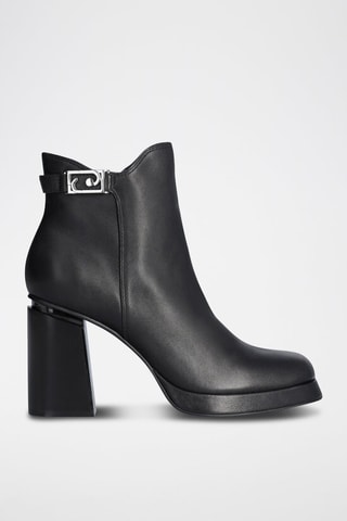 Bottines en cuir de chèvre - Noir