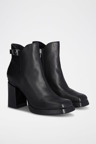 Bottines en cuir de chèvre - Noir