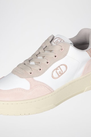 Baskets en cuir Me - Blanc, rose et doré