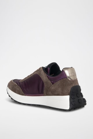 Baskets en cuir Lolo - Noir, rouge et marron