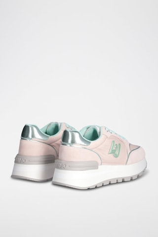 Baskets plateformes en nubuck Amazing - Bleu et rose