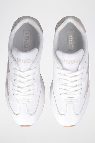 Sneakers plateformes en cuir Dreamy - Blanc et doré