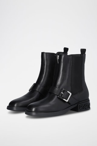 Bottines en cuir - Noir