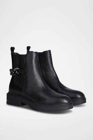Bottines en cuir - Noir