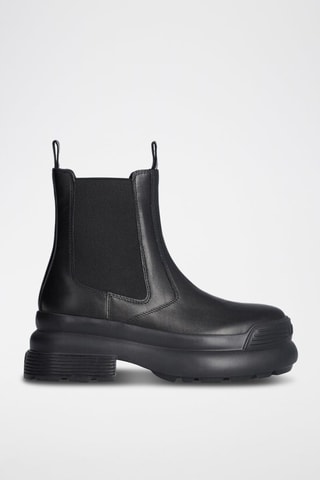 Bottines Chelsea en cuir - Noir