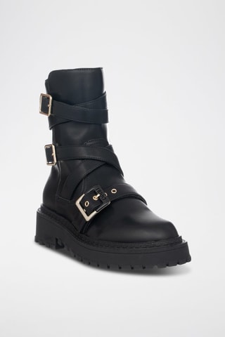 Bottines en cuir - Noir