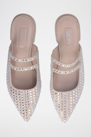 Mules en cuir de chèvre - Blanc et beige