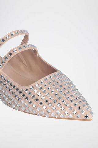 Mules en cuir de chèvre - Blanc et beige