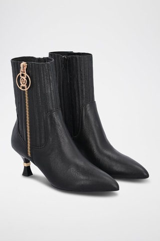 Bottines en cuir Gaia - Noir