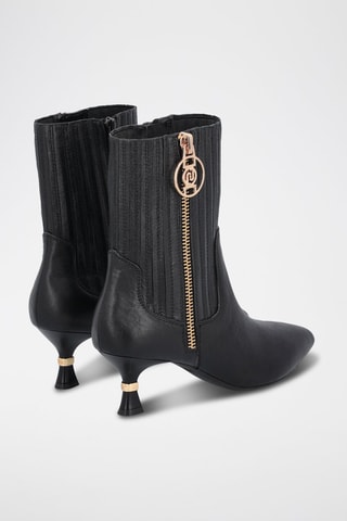 Bottines en cuir Gaia - Noir