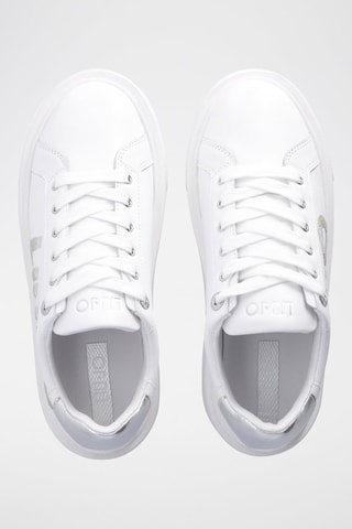 Sneakers in pelle Kylie - Bianco, dorato e argentato