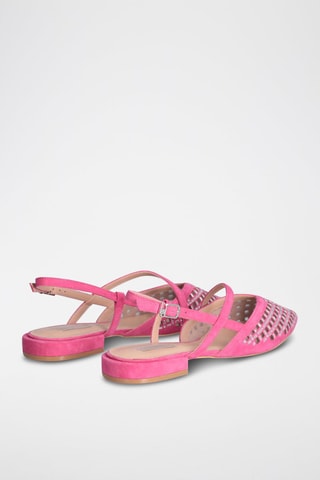 Sling-back en cuir de chèvre Viola - Rose