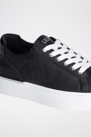 Baskets plateformes en cuir Pretty - Noir