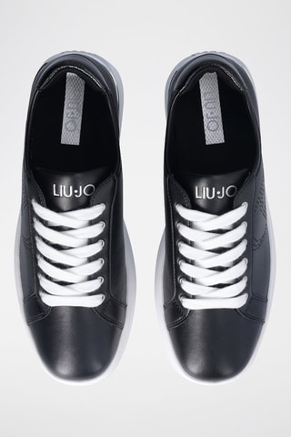 Baskets plateformes en cuir Pretty - Noir