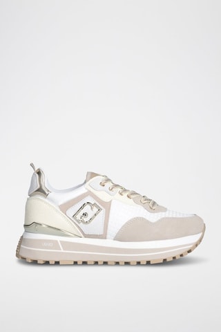 Baskets en nubuck Maxi Wonder - Blanc et beige