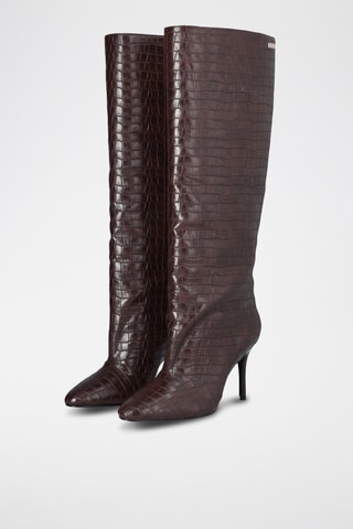 Bottes White foncé - Marron et doré