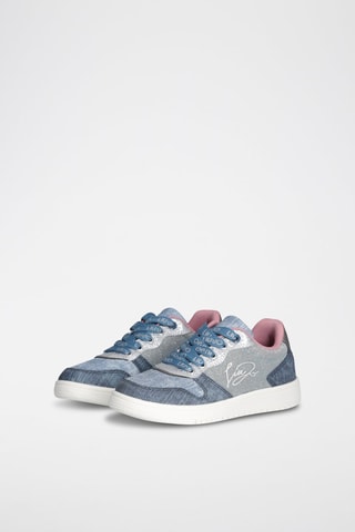 Sneakers montantes Celia - Bleu, rose et blanc