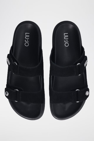 Mules en cuir - Noir