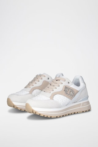 Baskets en nubuck Maxi Wonder - Blanc et marron