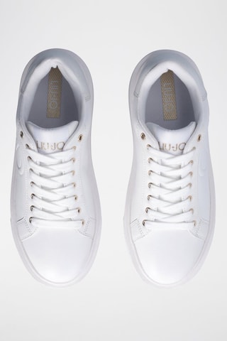 Baskets en cuir - Blanc et argenté