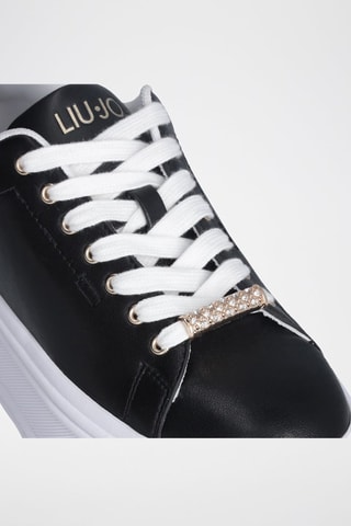 Baskets plateformes en cuir Selma - Noir