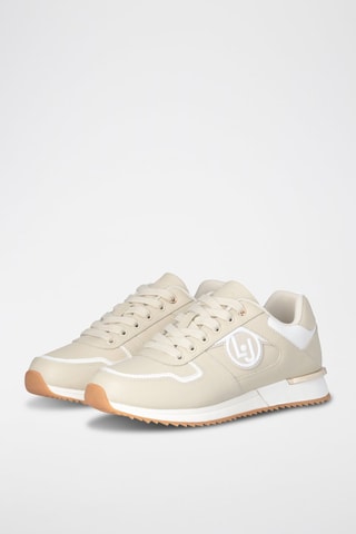 Sneakers en cuir - Blanc et beige