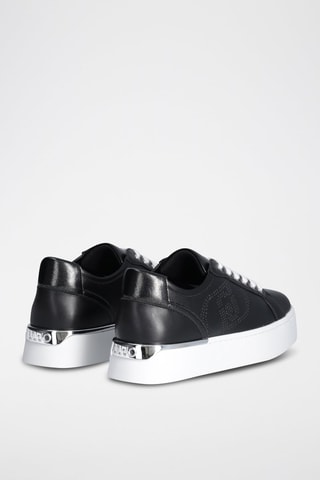 Baskets plateformes en cuir Pretty - Noir