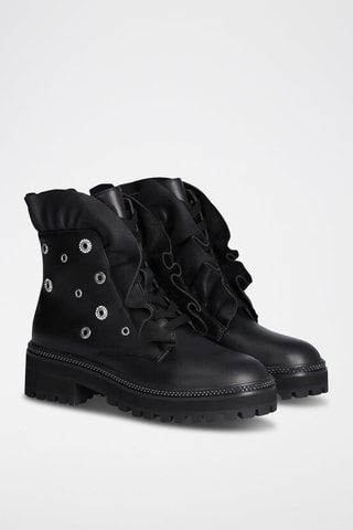 Bottines en cuir - Noir