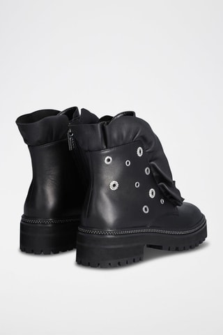 Bottines en cuir - Noir