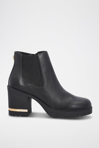 Bottines Chelsea en cuir Gloria - Noir et doré