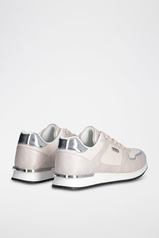 Sneakers - Beige et argenté