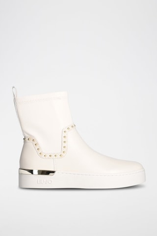 Bottines - Blanc, noir et doré