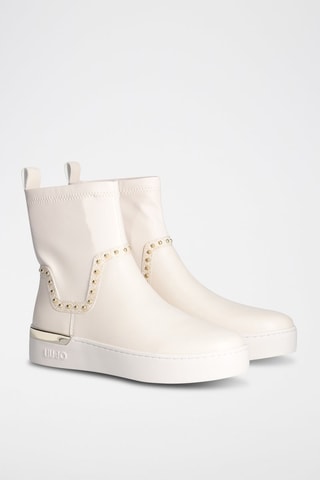 Bottines - Blanc, noir et doré