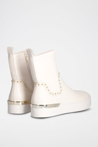 Bottines - Blanc, noir et doré