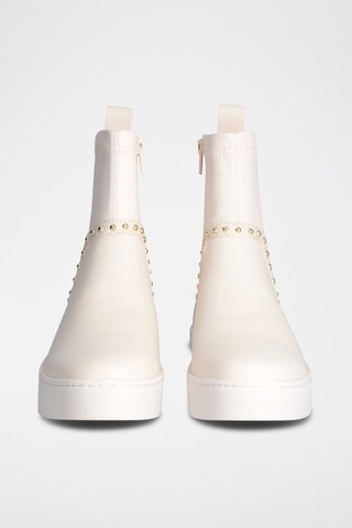 Bottines - Blanc, noir et doré