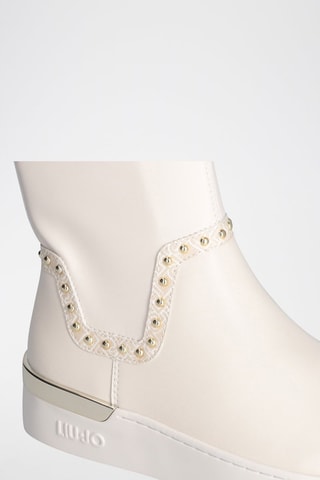 Bottines - Blanc, noir et doré