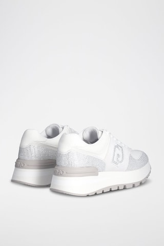 Baskets en cuir Amazing - Blanc et argenté