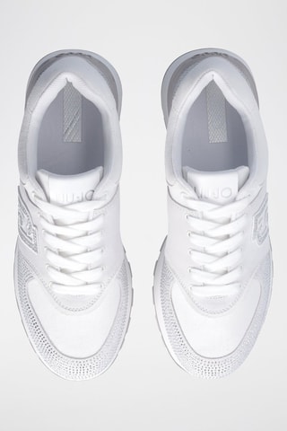 Baskets en cuir Amazing - Blanc et argenté