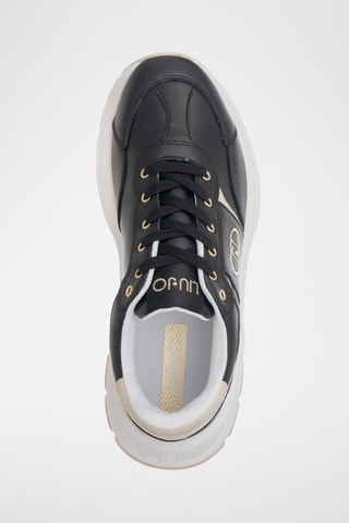 Baskets plateformes en cuir - Noir