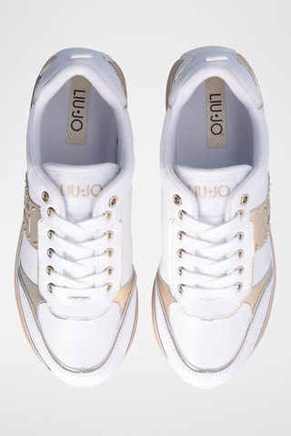 Baskets en cuir Maxi Wonder - Blanc et doré