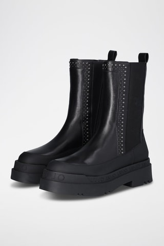 Bottines en cuir Love - Noir