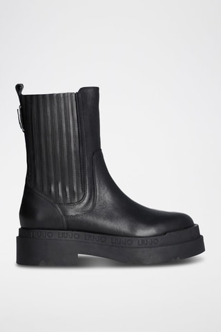 Bottines Chelsea en cuir - Noir