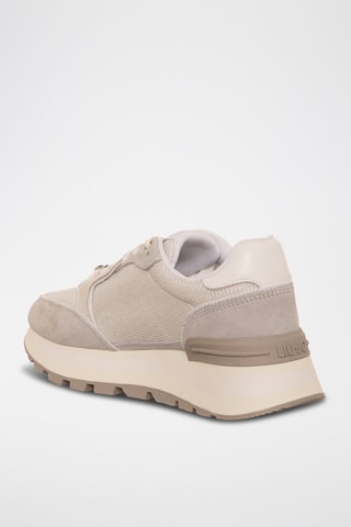 Baskets plateformes en cuir Amazing - Blanc et beige