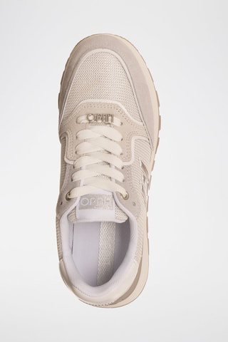 Baskets plateformes en cuir Amazing - Blanc et beige