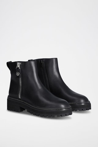 Bottines en cuir - Noir