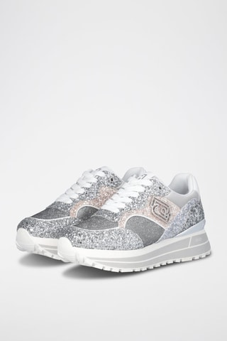 Baskets Maxi Wonder - Rose, blanc et argenté