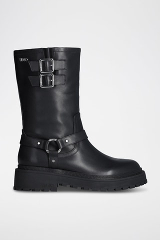 Bottes en cuir de taureau Rumi - Noir